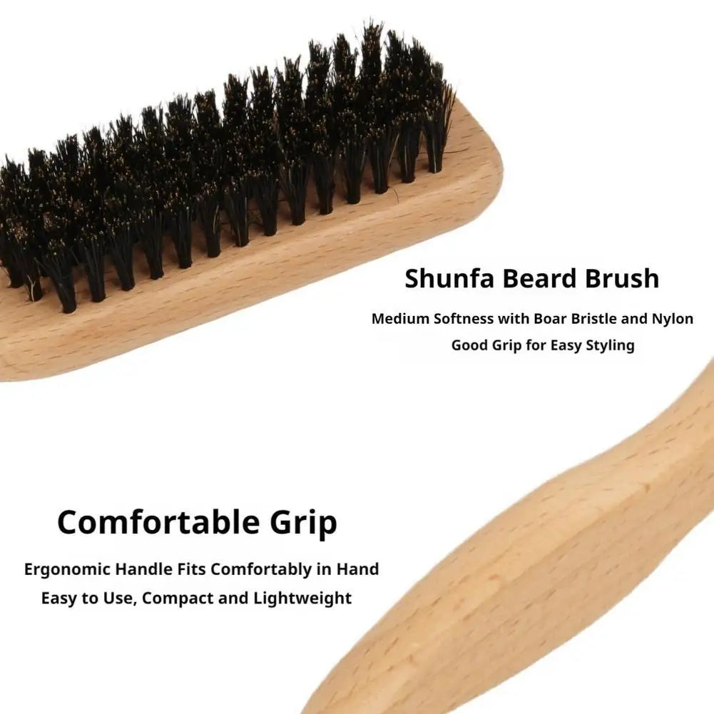 SWANS Wood Boar Bristle Hair Brush – Backcombing & Slick Back Boar Bristle Hair Brush SWANS