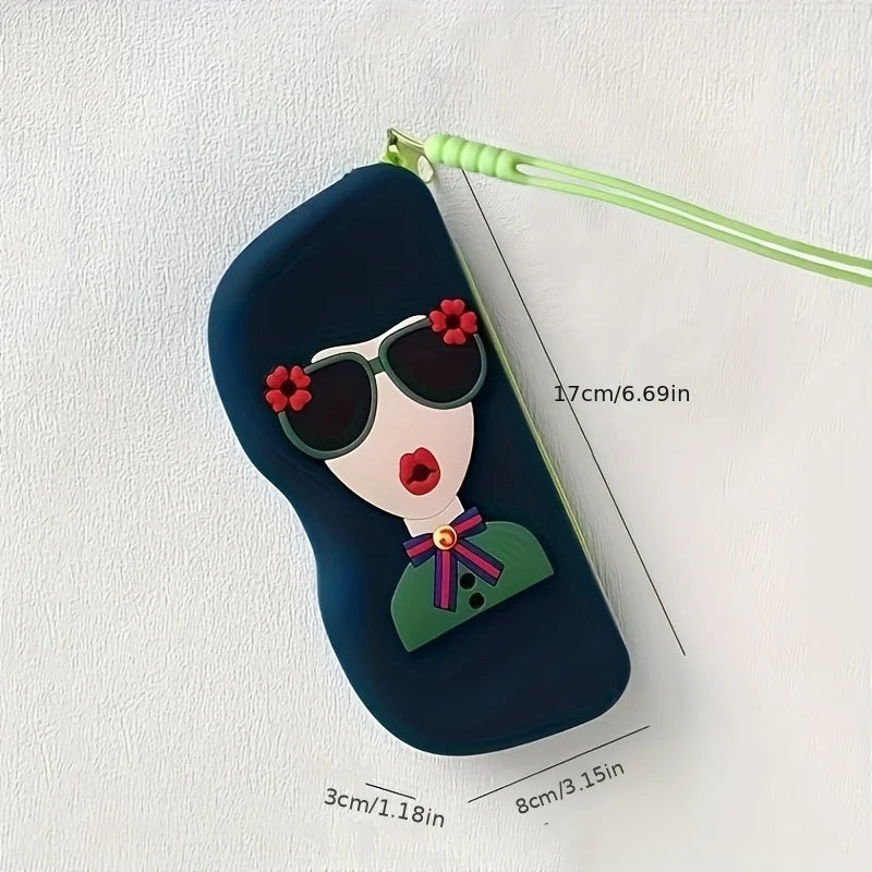 SWANS Silicone Glasses Case – Waterproof Portable Hanging Eyeglasses Case SWANS