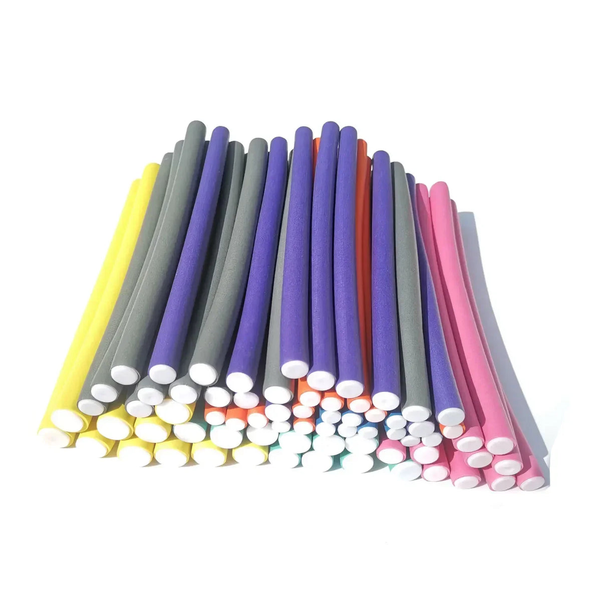 10-Pack Heatless Foam Hair Curlers – Flexible Bendy Rollers Hair Curling Rollers SWANS