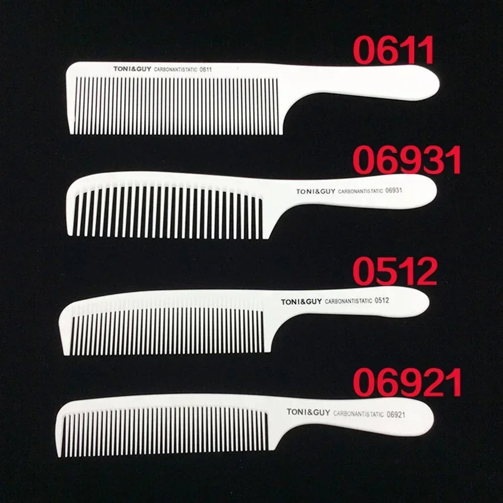 SWANS White Carbon Fiber Barber Comb – Professional Salon Tool Barber Hair Comb SWANS