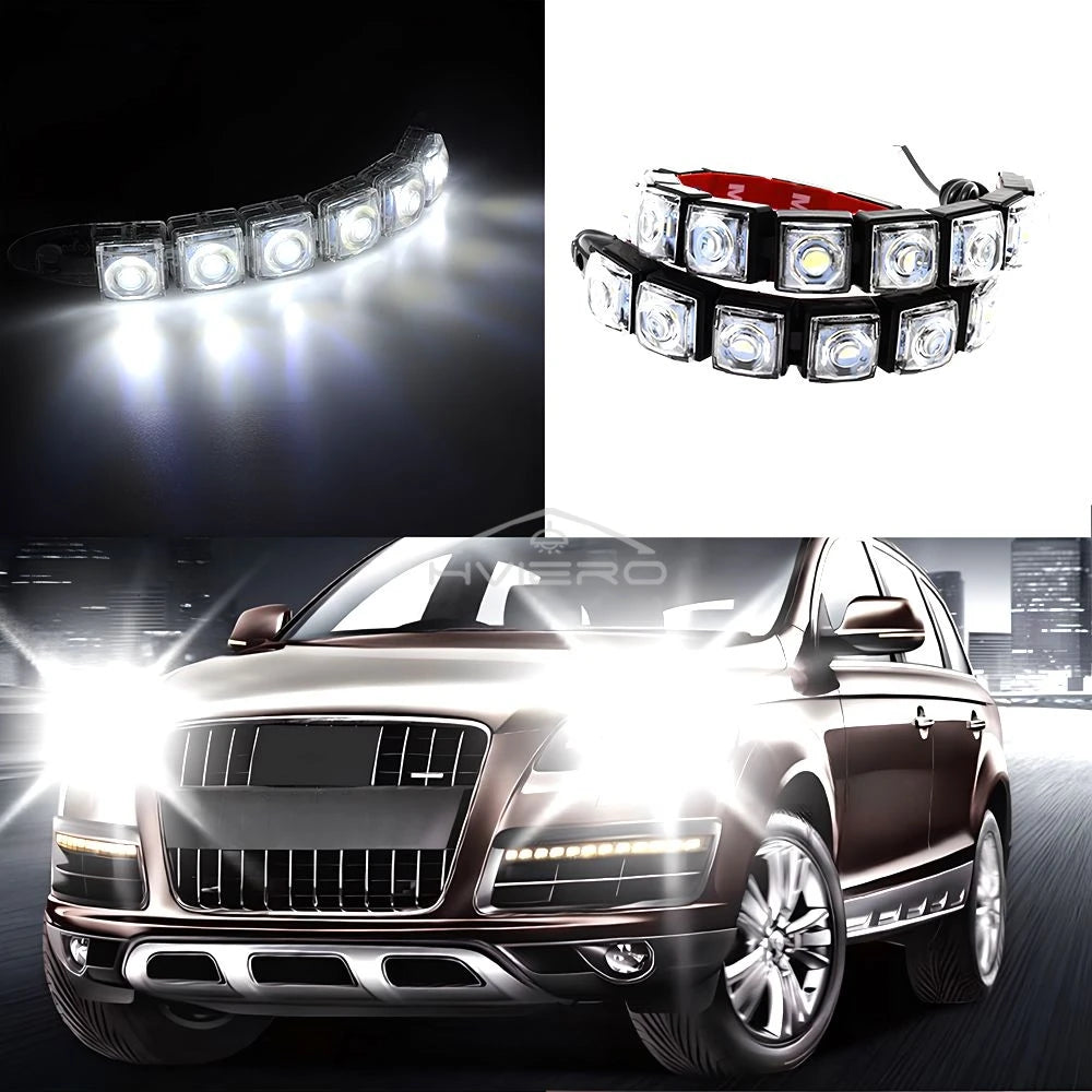 HVIERO LED DRL Strip 12V IP67 Waterproof Daytime Running Light LED DRL Strip Light SWANS