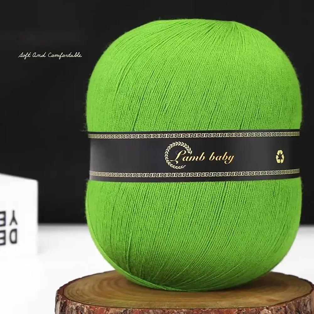 Silk Cotton Lace Yarn – Thin Crochet & Knitting Yarn for Shawls Lace Knitting Yarn SWANS GREEN