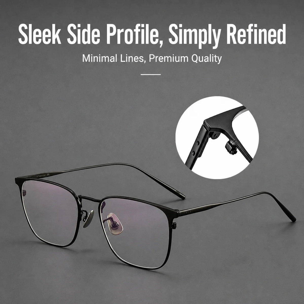 Pure Titanium Square Full Rim Eyeglass Frames – Unisex Eyeglass Frames SWANS