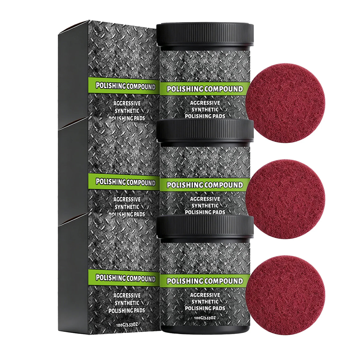 SWANS Polishing Compound Kit – Car, Metal & Hard Surface Polish Car Polishing Compound SWANS 3set 100g