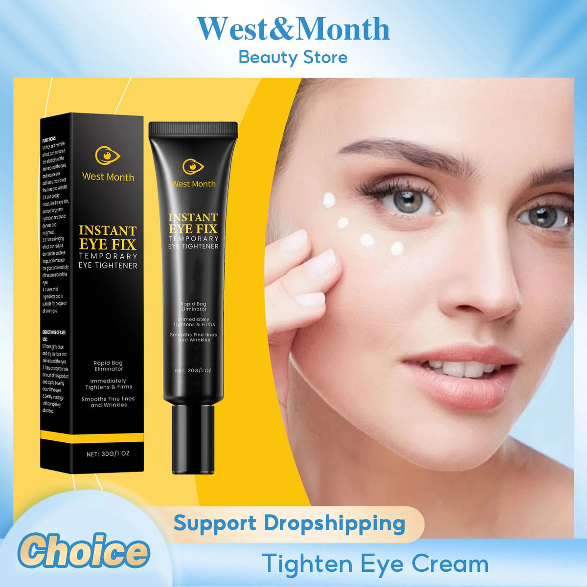 WEST MONTH Anti-Wrinkle Eye Cream – Firming & Brightening 30g Eye Cream SWANS Default Title