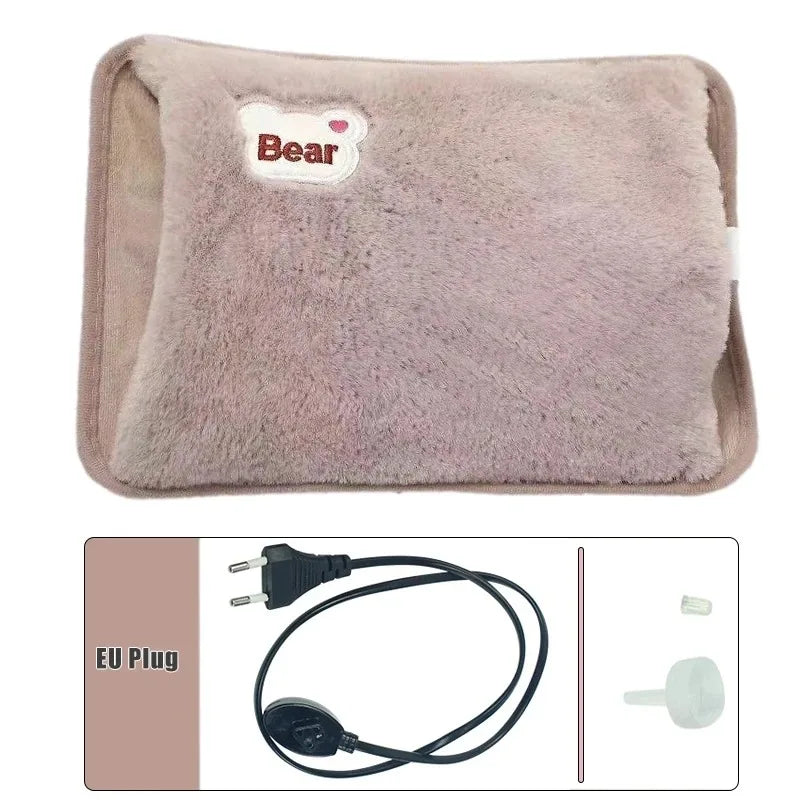 YTYIN Electric Hot Water Bag – Rechargeable Heating Pad & Warmer Electric Heating Pad SWANS 220V EU brown