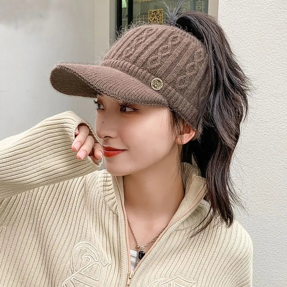 SWANS Soft Knitted Windproof Open-Top Winter Hat | Unisex Knitted Winter Hat SWANS