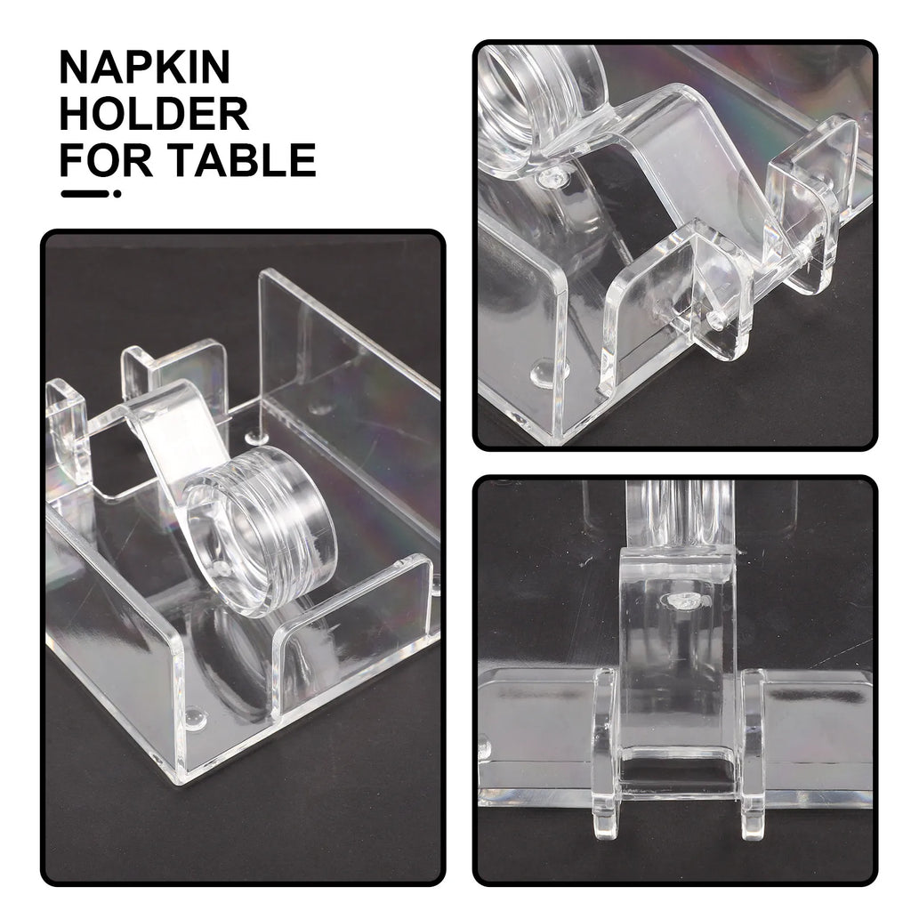 Clear Acrylic Napkin Holder – Large Capacity Gravity Dispenser Napkin Dispenser SWANS