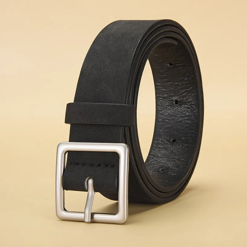 Women's Vintage Needle Buckle PU Leather Belt | Casual & Party PU Leather Belt SWANS black 105cm