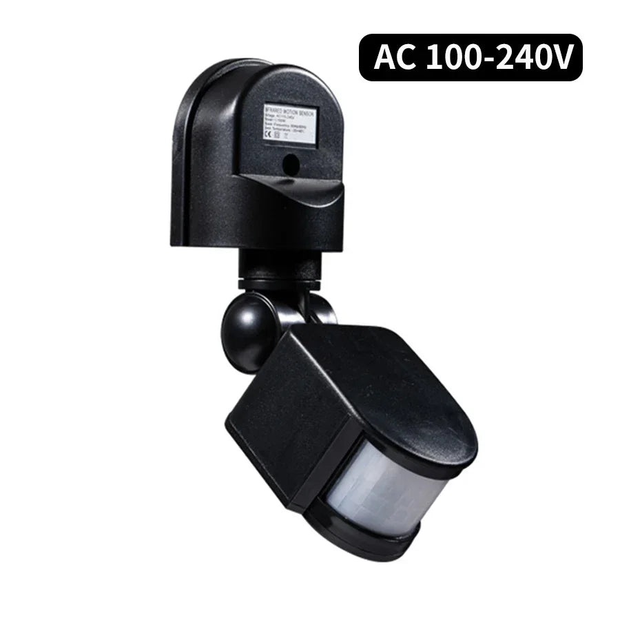 PIR Motion Sensor Switch 110V–240V 12V Adjustable – GGBEE Motion Sensor Switch SWANS Black AC100-240V