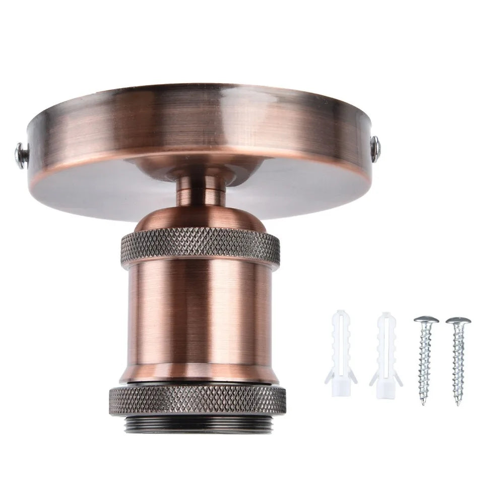 Vintage E26/E27 Ceiling Lamp Holder – Aluminum 100-240V Ceiling Lamp Holder SWANS Antique Copper