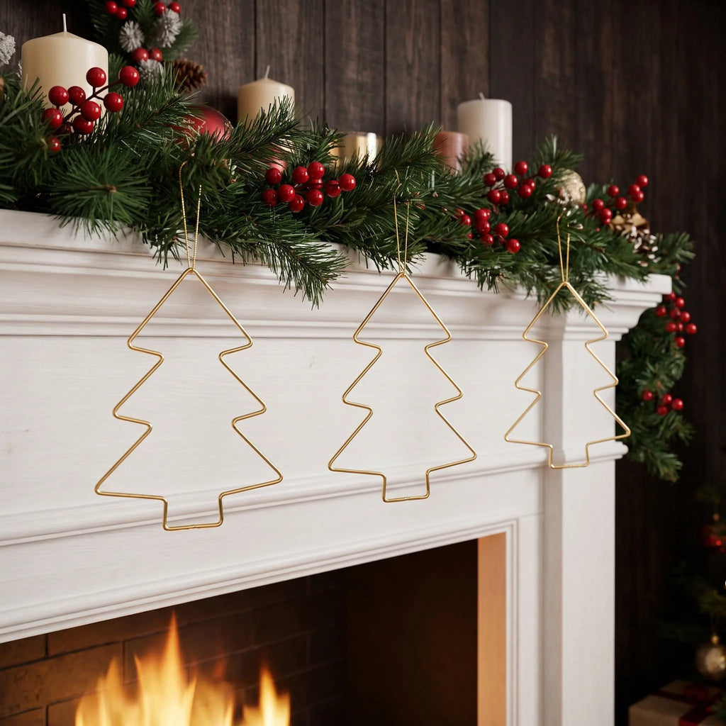 4-Pack Gold Metal Christmas Tree Wire Wreath Frames – DIY Christmas Wreath Frame SWANS