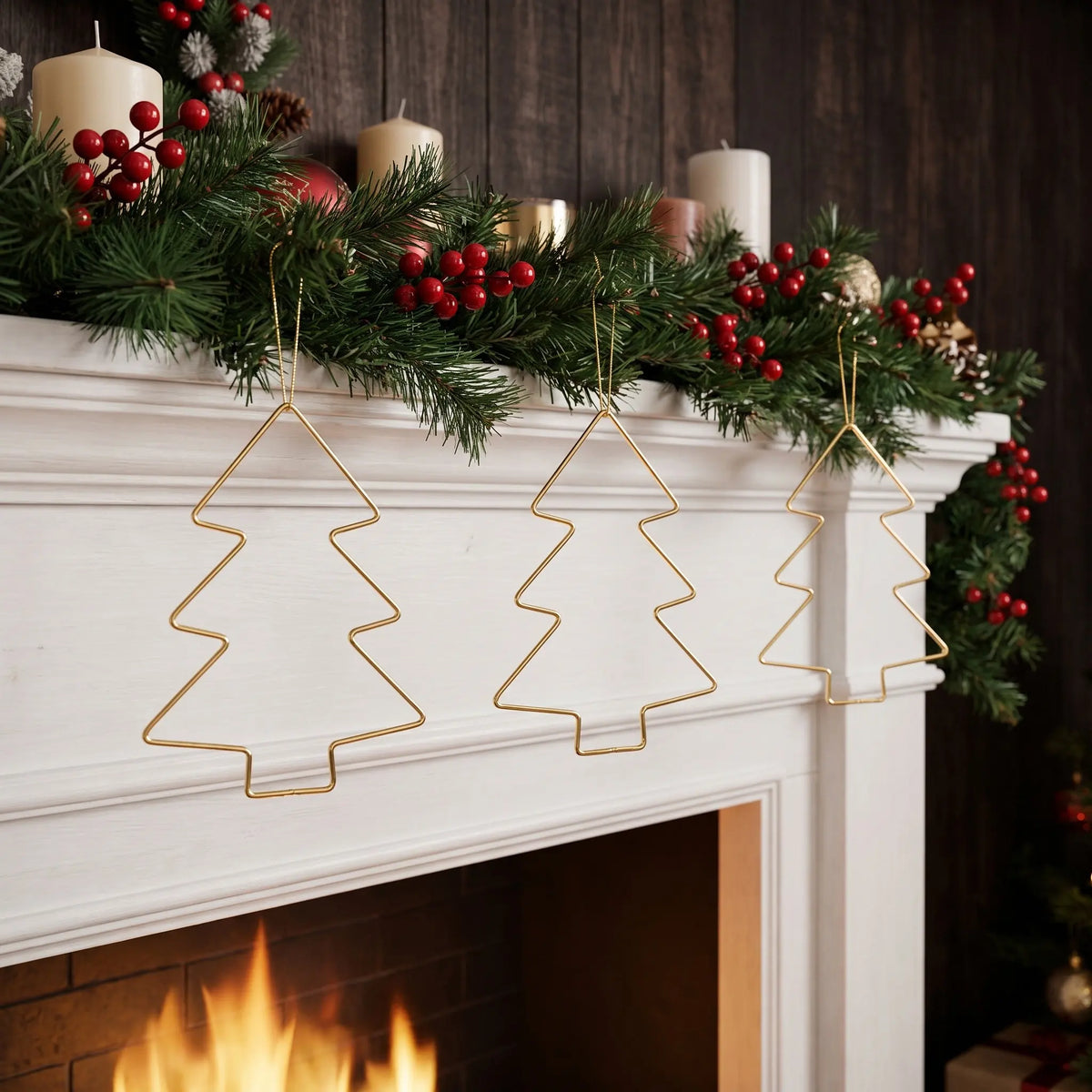 4-Pack Gold Metal Christmas Tree Wire Wreath Frames – DIY Christmas Wreath Frame SWANS