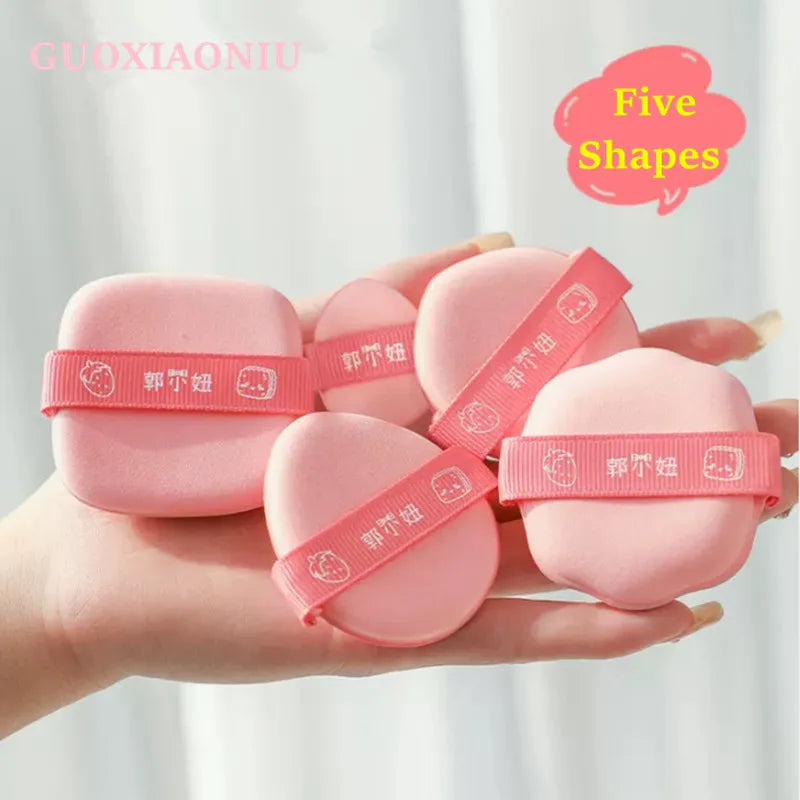 5-Shape Mini Powder Puff Set – Wet & Dry Sponge Applicators Makeup Sponge Puff SWANS