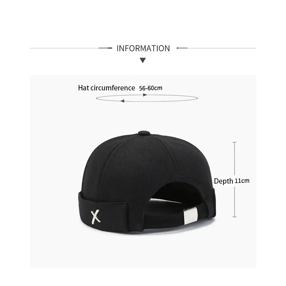Cotton Brimless Docker Cap – Adjustable Unisex Beanie Hat Brimless Docker Cap SWANS
