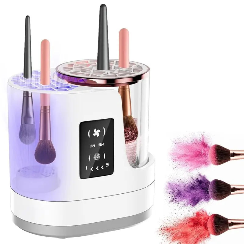 3-in-1 Electric Makeup Brush Cleaner – USB Auto Clean & Dry Makeup Brush Cleaner SWANS As Shown