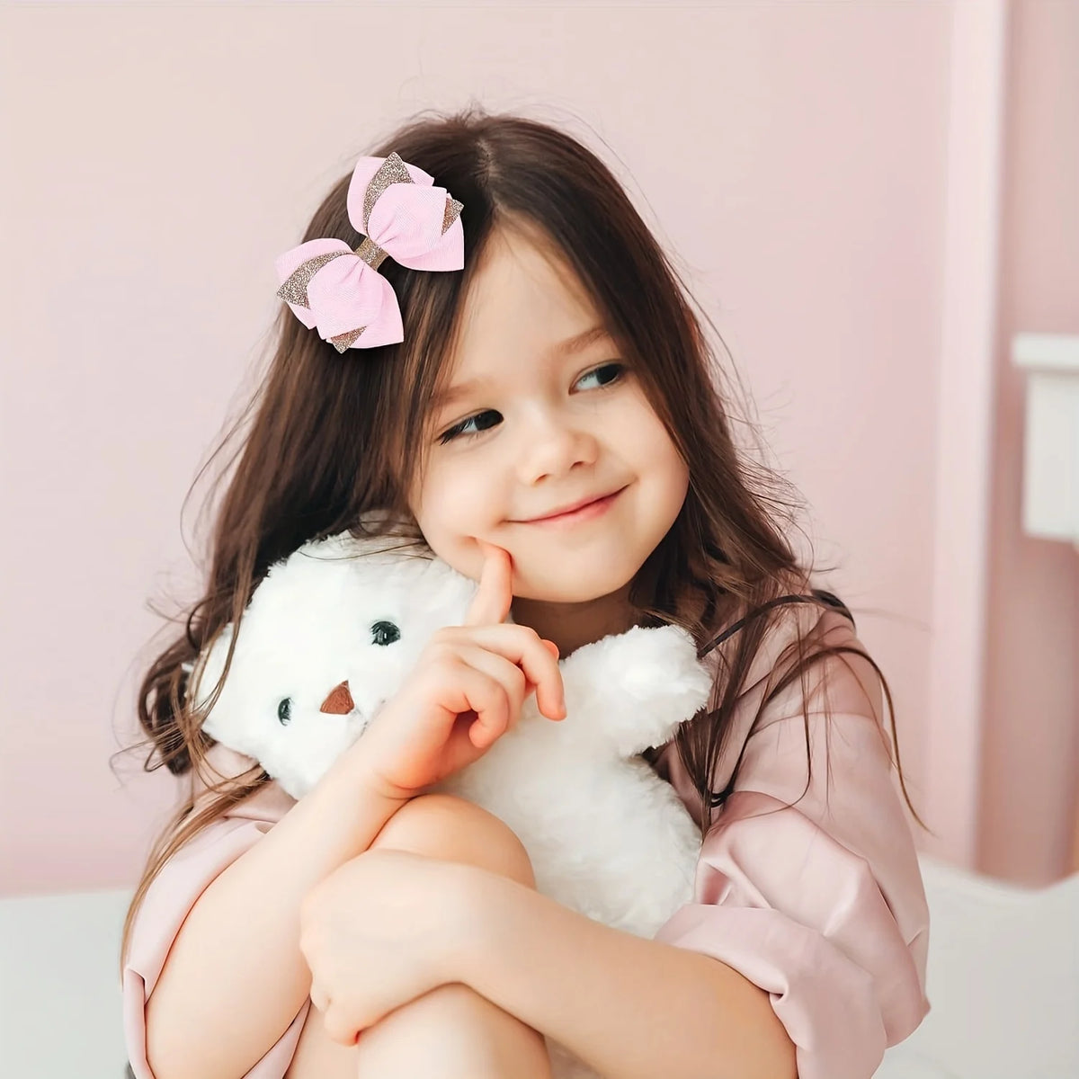 Baby Girls Bow Hair Clips – Princess Barrettes for Toddlers Baby Hair Clips SWANS