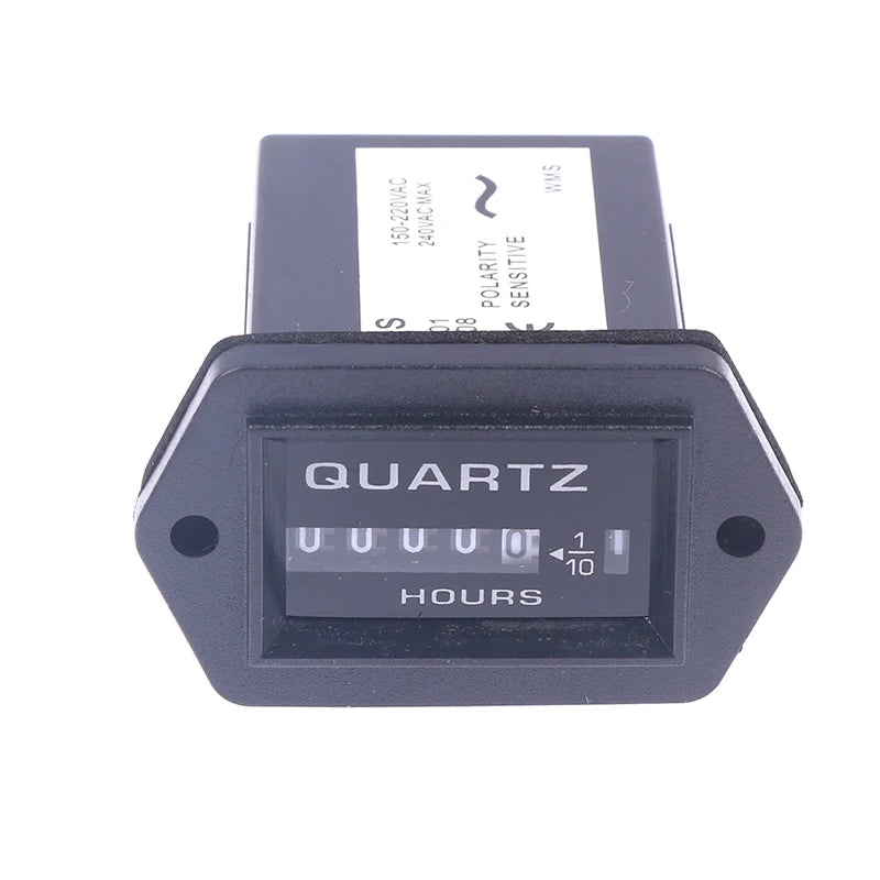 6-Digit Quartz Hour Meter Counter 12V 24V DC 110V 220V AC Hour Meter Counter SWANS