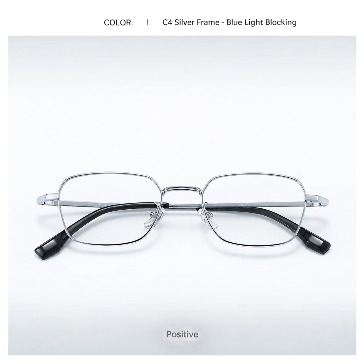 Retro Rectangle Titanium Eyeglasses Frames – Blue Light Blocking Eyeglasses Frames SWANS