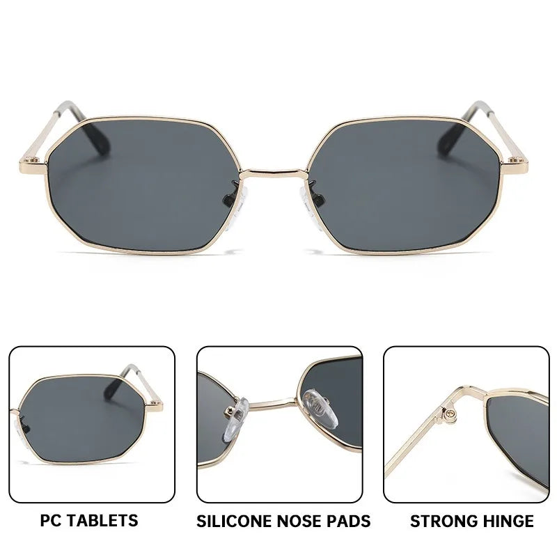 KLASSNUM Polygonal Sunglasses – Unisex UV Fashion Eyewear Fashion Sunglasses SWANS