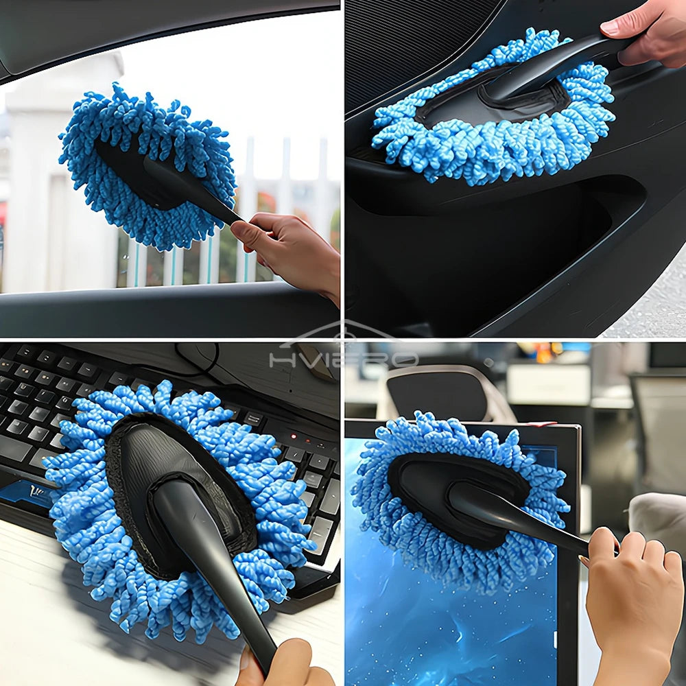 HVIERO Nanofiber Car Interior Duster & Mini Cleaning Brush Car Duster Brush SWANS
