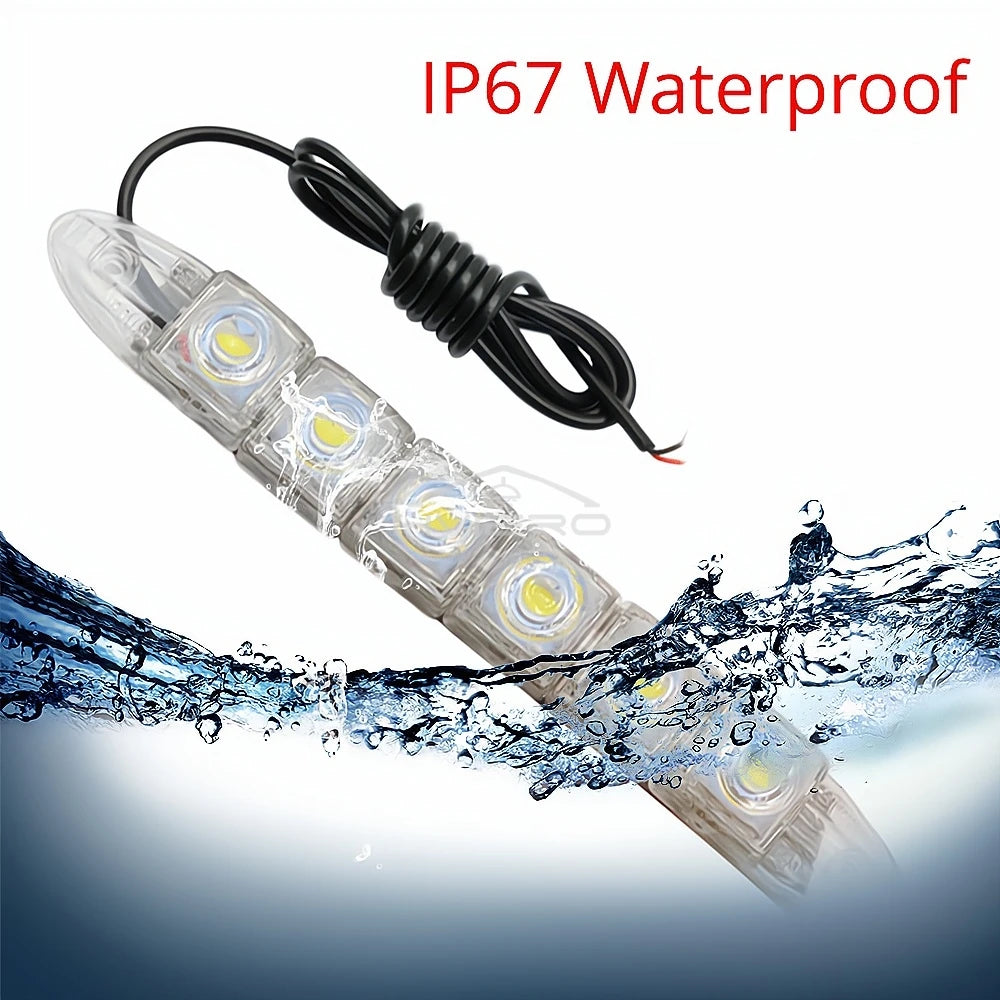 HVIERO 6-LED Flexible DRL Daytime Running Light 12V IP67 LED Daytime Running Light SWANS