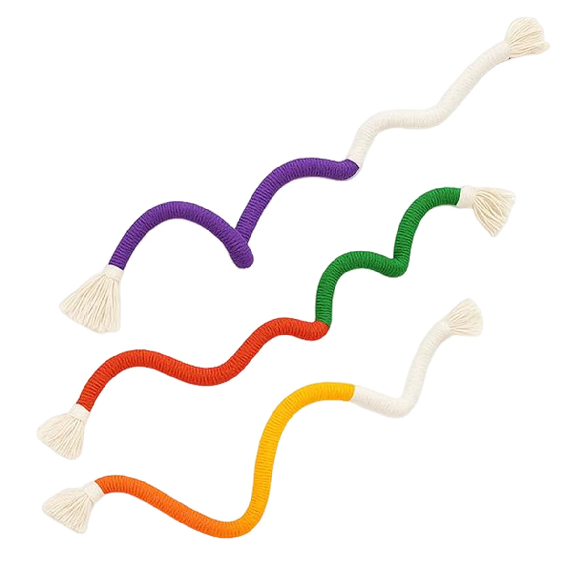 SWANS 3-Pack Cat Chew Rope Toys – Handmade Cotton Molar Toy Cat Chew Toy SWANS 3pcs