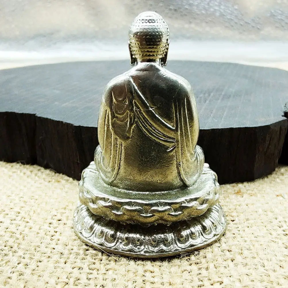 Mini Copper Buddha Statue – Retro Fortune Home & Car Decor Decorative Figurine SWANS