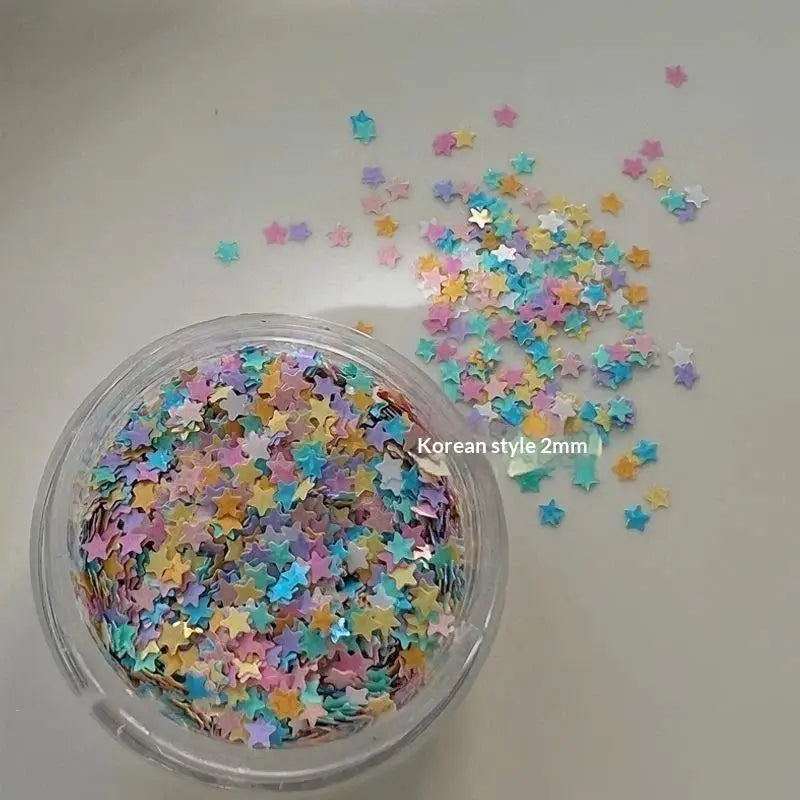 YOVIP Star Nail Glitter – 5-Color Resin Flakes for Nail Art Nail Art Glitter SWANS A1
