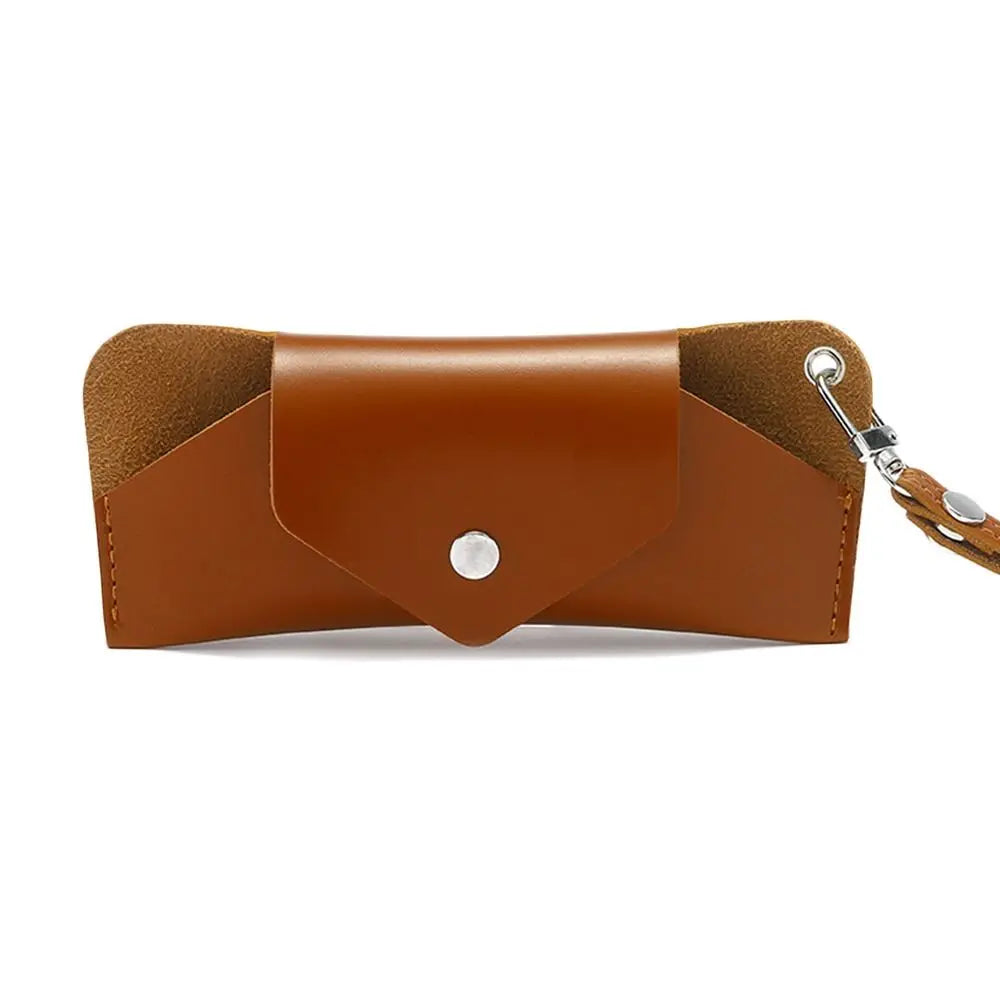 SWANS PU Leather Wrist Hanging Sunglasses Case Travel Bag Eyewear Accessories SWANS Brown