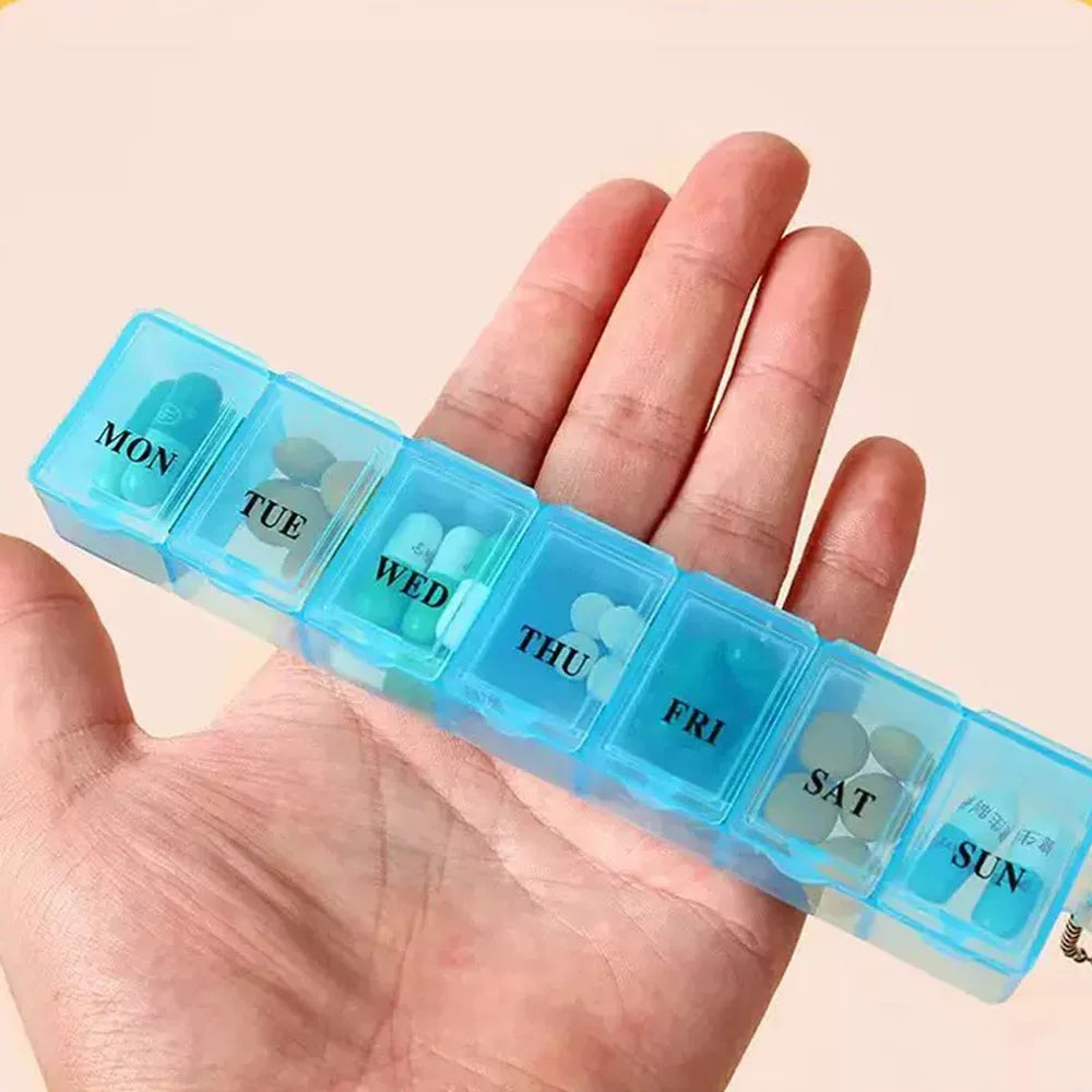 Mini 7-Grid Transparent Storage Box – Small Item Organizer Small Item Organizer SWANS
