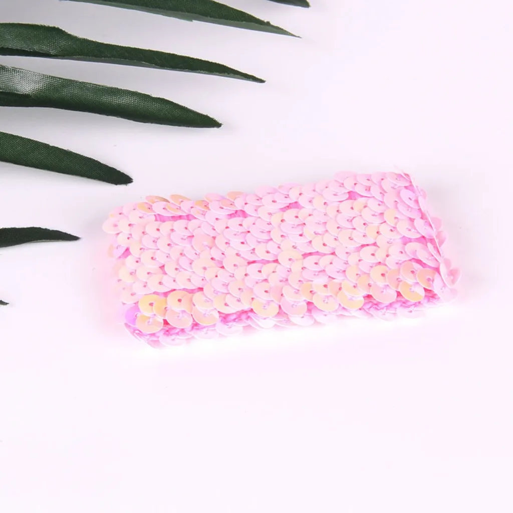 Sequin Elastic Wrist Cuff – Sparkling Party & Stage Wristband Sequin Wrist Cuff SWANS Light Pink-1 Pair
