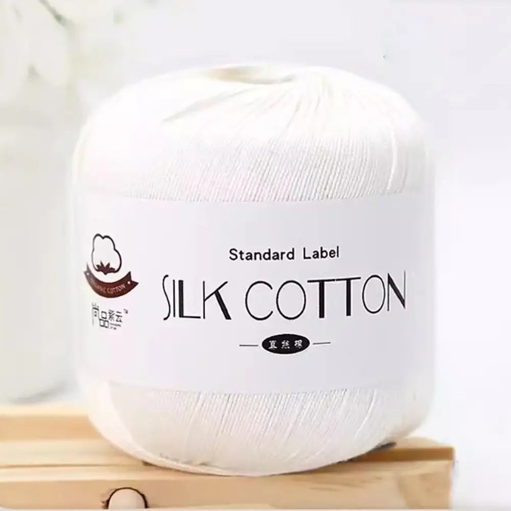 Milk Cotton Silk Yarn 50g – Soft DIY Crochet & Knitting Yarn Crochet Knitting Yarn SWANS 01