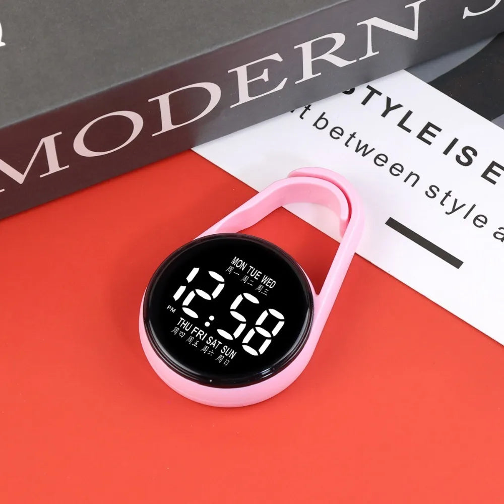 SWANS LED Digital Pocket Watch – Luminous Hanging Watch Digital Pocket Watch SWANS Light Pink