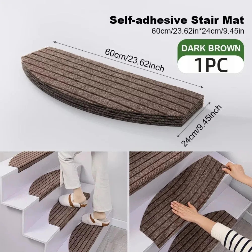 Semi-Circular Self-Adhesive Stair Tread Mat – Non-Slip 4mm Stair Tread Mat SWANS