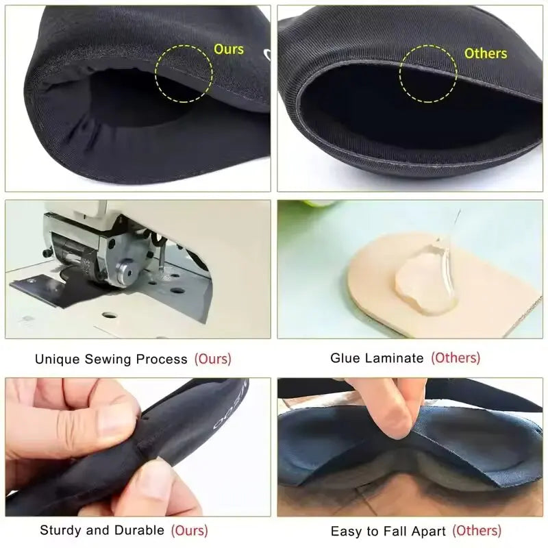 3-Pack 3D Memory Foam Sleep Eye Mask – Light Blocking Blindfold Sleep Eye Mask SWANS