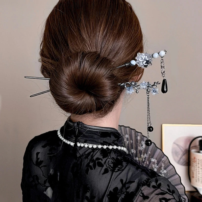 Chinese Tassel Hairpin – Hanfu Cheongsam Hair Stick Hair Stick Hairpin SWANS
