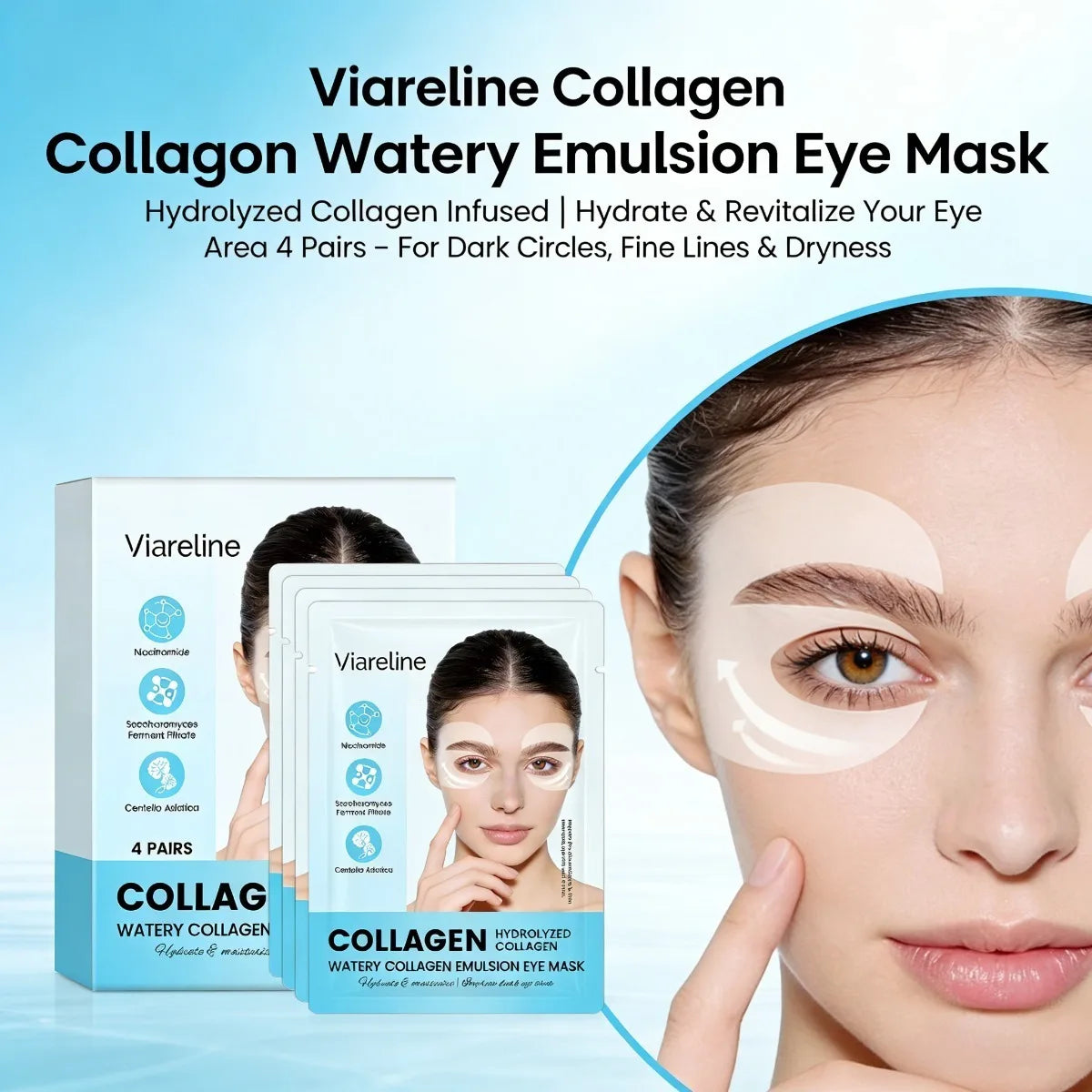 SWANS Collagen Eye Patches – Hydrate, Firm & Brighten Eye Patches Mask SWANS