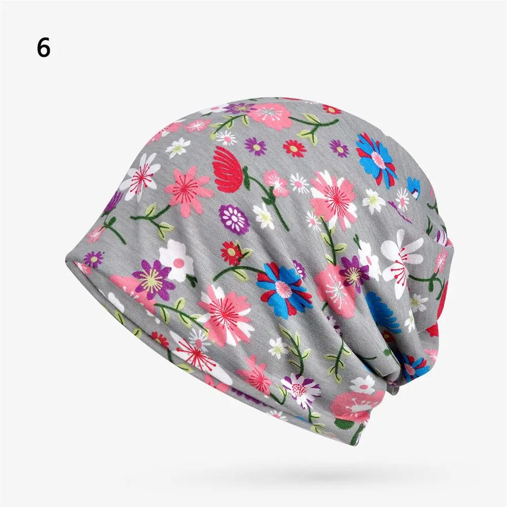 Elastic Knit Turban Hat – Women's Head Wrap Beanie Hijab Scarf Turban Head Wrap SWANS 6