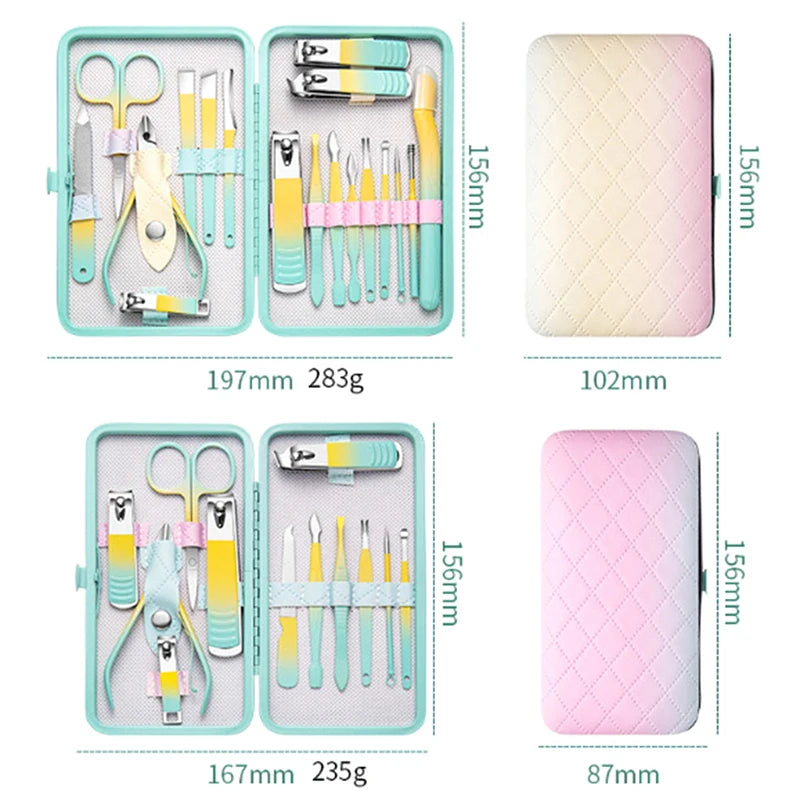 KuZHEN Manicure & Pedicure Set – Stainless Steel Nail Kit Manicure Pedicure Set SWANS