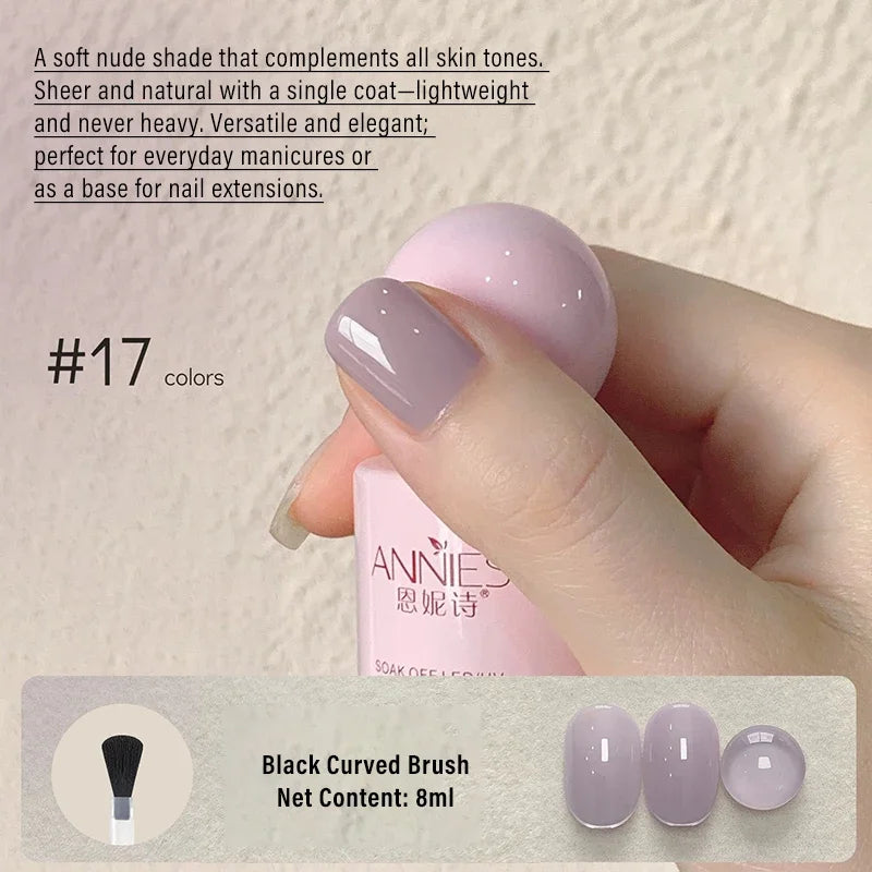 8ml Nude Gel Nail Polish – 23 Colors UV/LED Soak Off