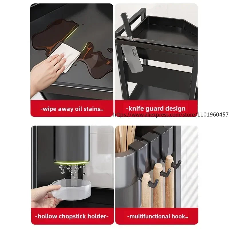 SWANS Corner Triangle Kitchen Utensil & Condiment Rack Kitchen Storage Rack SWANS