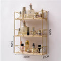 SWANS Iron Makeup Organizer – 2-Tier Desktop Cosmetics Rack Cosmetics Storage Rack SWANS gold1