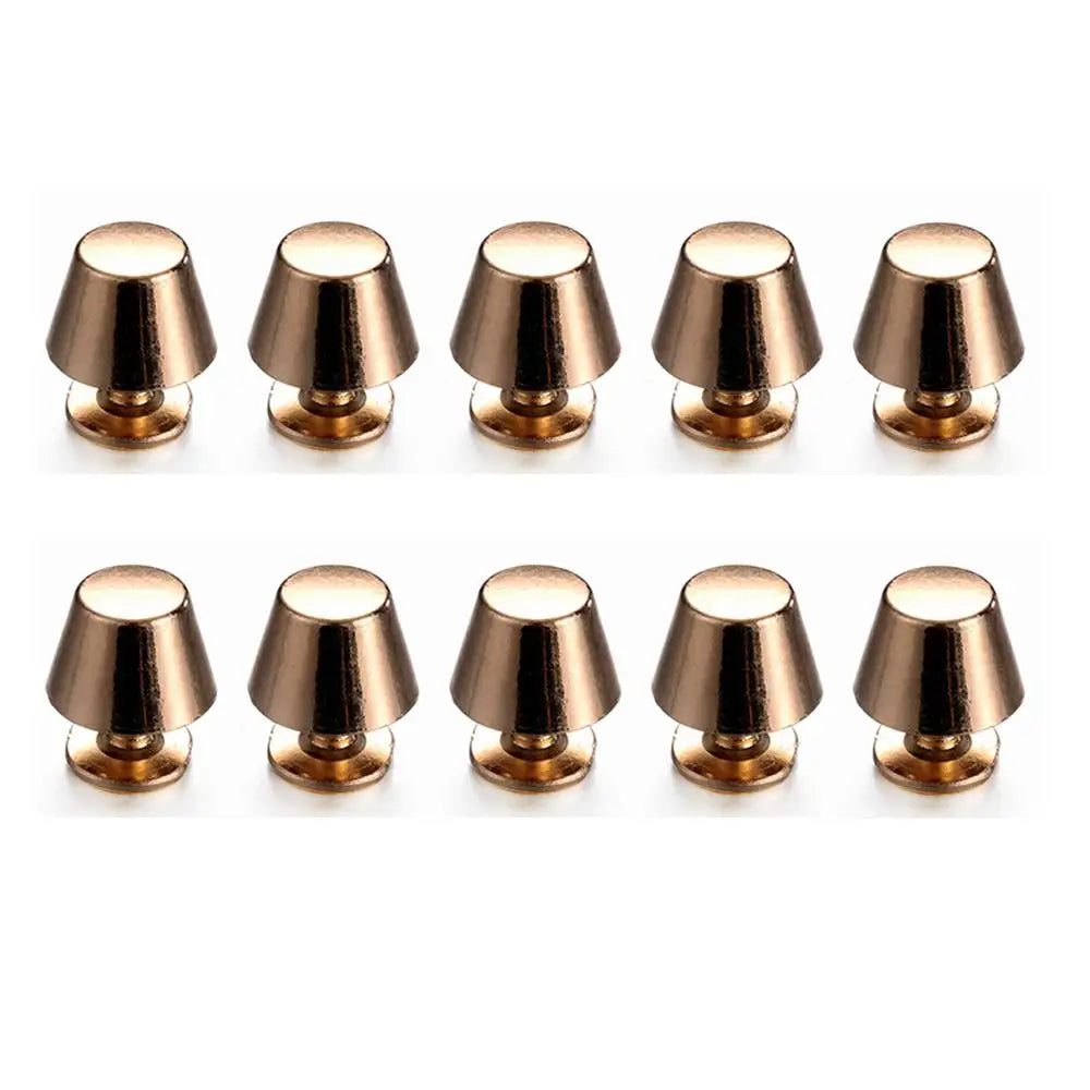 Punk Dome Head Screw Rivets 10/12mm – 10-Pack for Leather & Bags Craft Screw Rivets SWANS gold-10mm