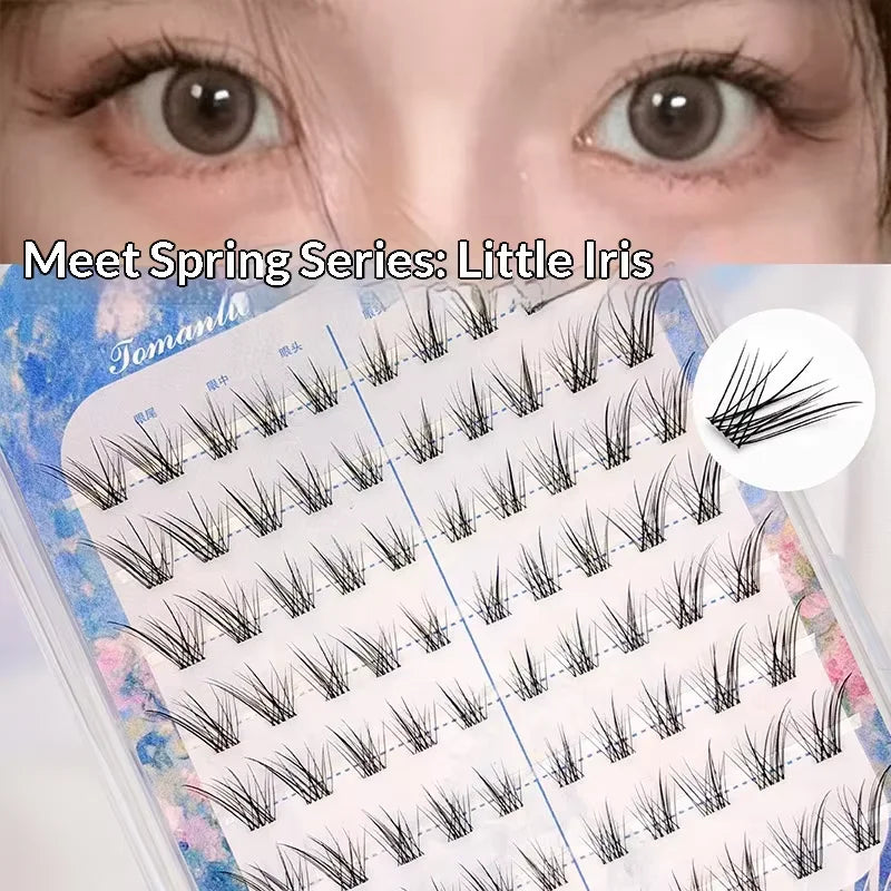 Self-Adhesive Wispy False Eyelashes – No Glue Individual Lashes False Eyelashes SWANS
