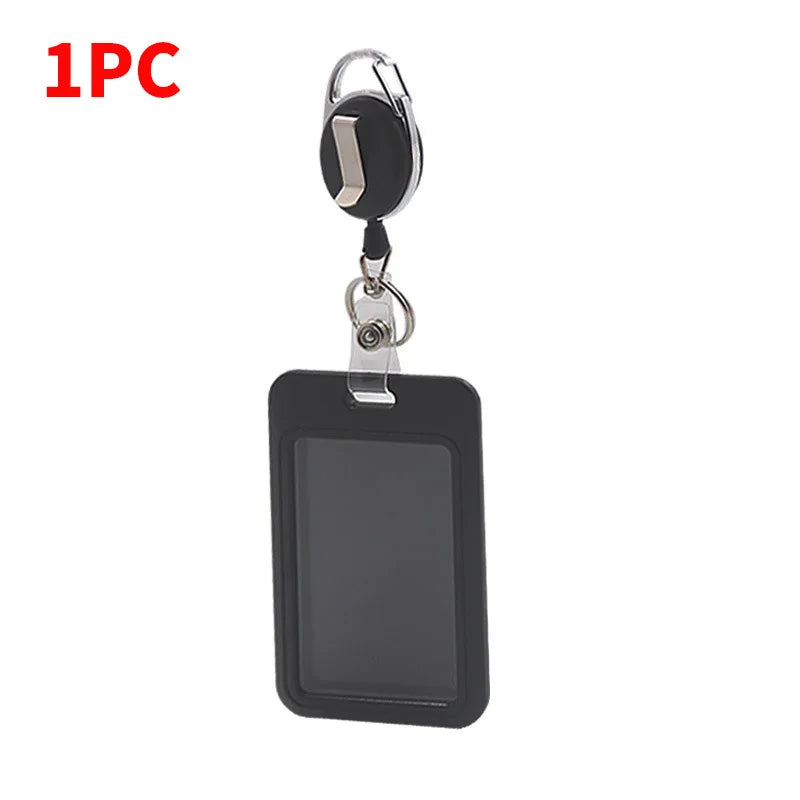 SWANS Retractable Lanyard ID Card Holder Hard Shell Set ID Card Holder SWANS 1PC