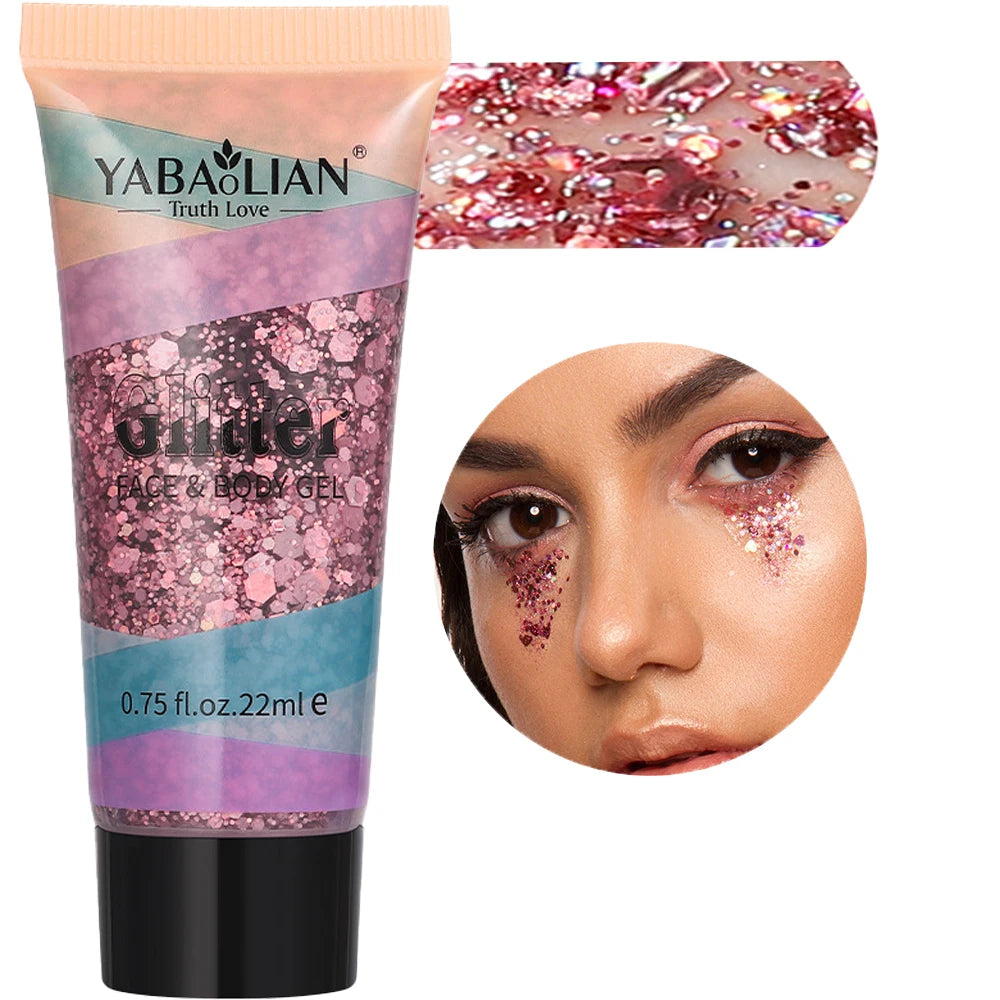 Mermaid Sequin Body Glitter Gel – Festival & Party Shimmer Body Glitter Gel SWANS 5hao