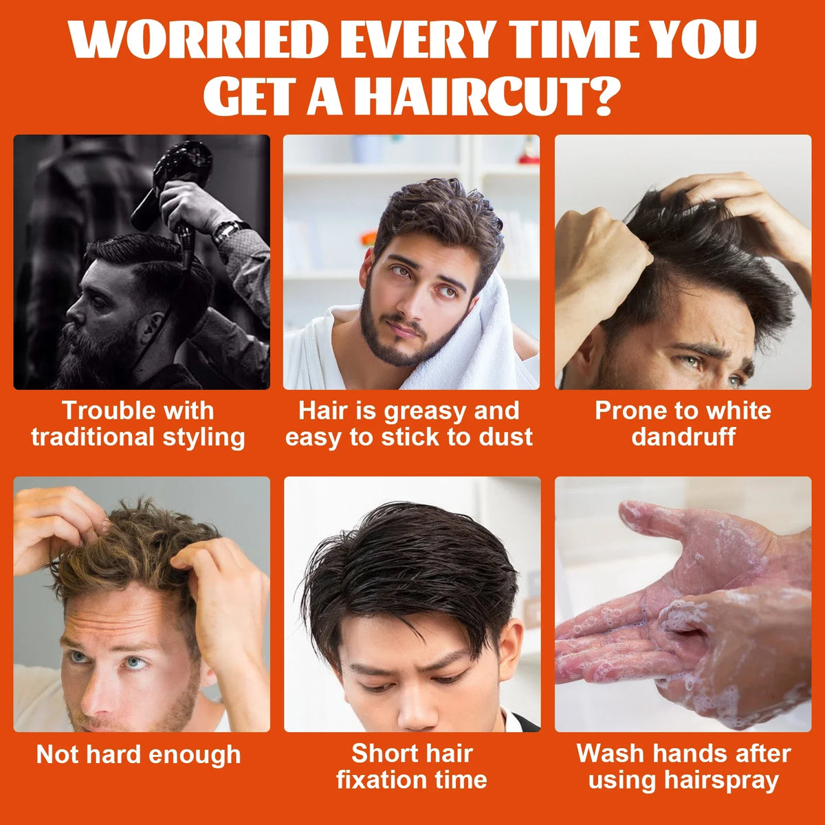 East Moon 2-in-1 Men's Hair Wax Comb – Strong Hold & Edge Control Men's Hair Wax SWANS
