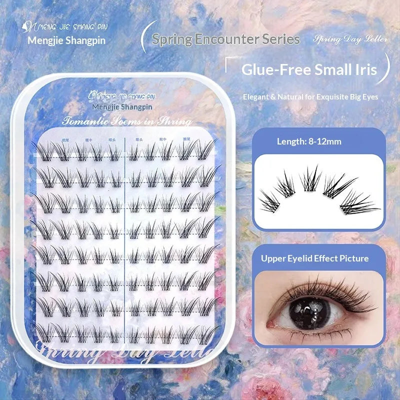 No-Glue 3D Manga Cat Eye False Lashes – Reusable & Curly False Eyelashes SWANS 41 C