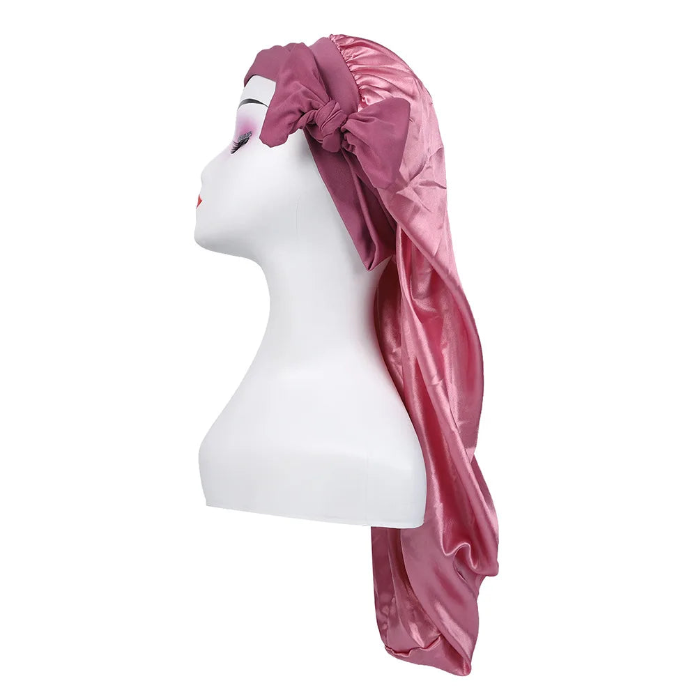 Extra Long Satin Bonnet – Anti-Frizz Sleep Cap for All Hair Types